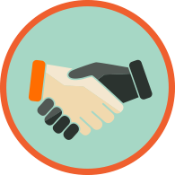 Meet the Masters - handshake icon
